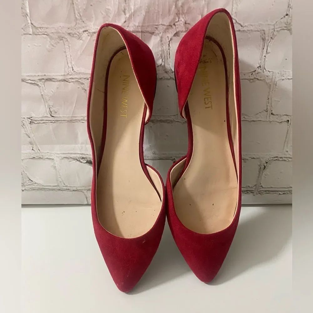 Red Suede Flats - Picture 9 of 9